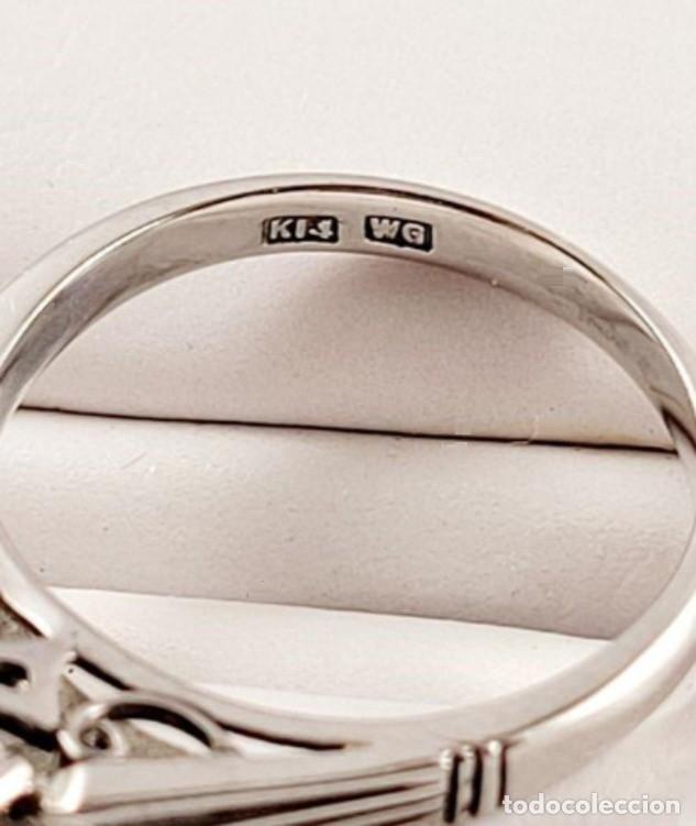 Joyeria: Anillo oro blanco 14 kt con zafiro - Foto 6