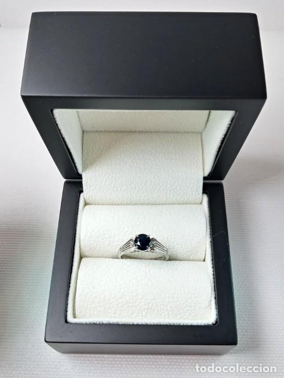 Joyeria: Anillo oro blanco 14 kt con zafiro - Foto 8