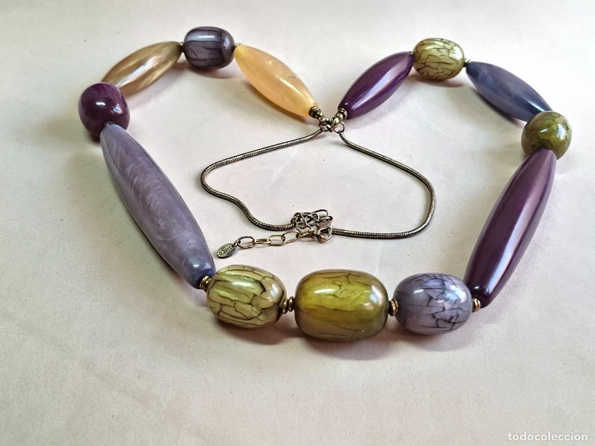Joalharia: COLLAR OASIS DE CRISTAL DE MURANO ORIGINAL - TONOS VIOLETA Y ORO