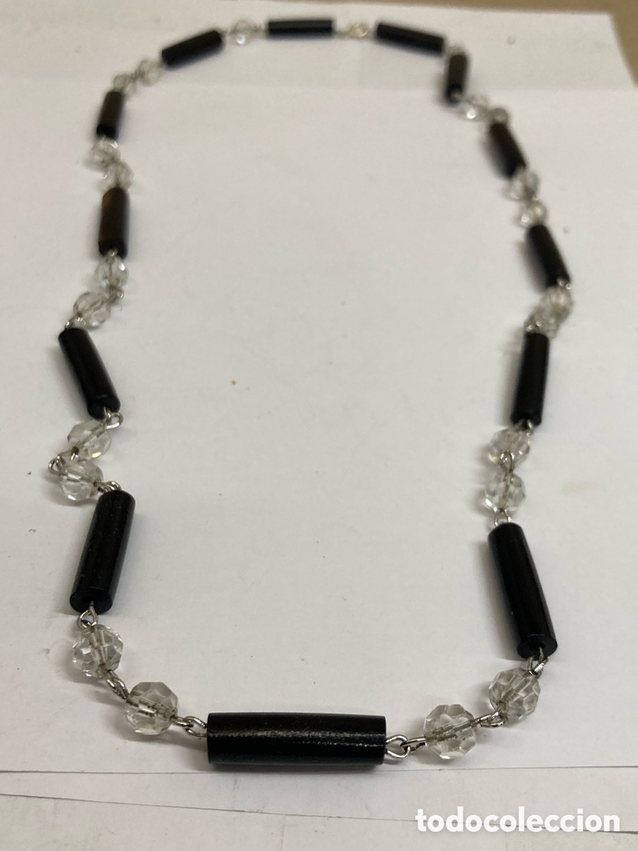 Joyeria: Collar de madera palstico y plata COLL18 - Foto 1
