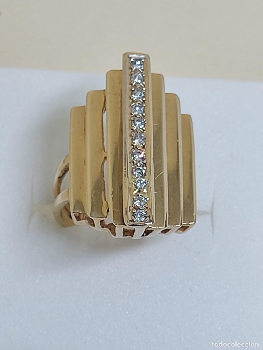 Joyeria: Gran sortija oro macizo y brillantes naturales - Foto 3
