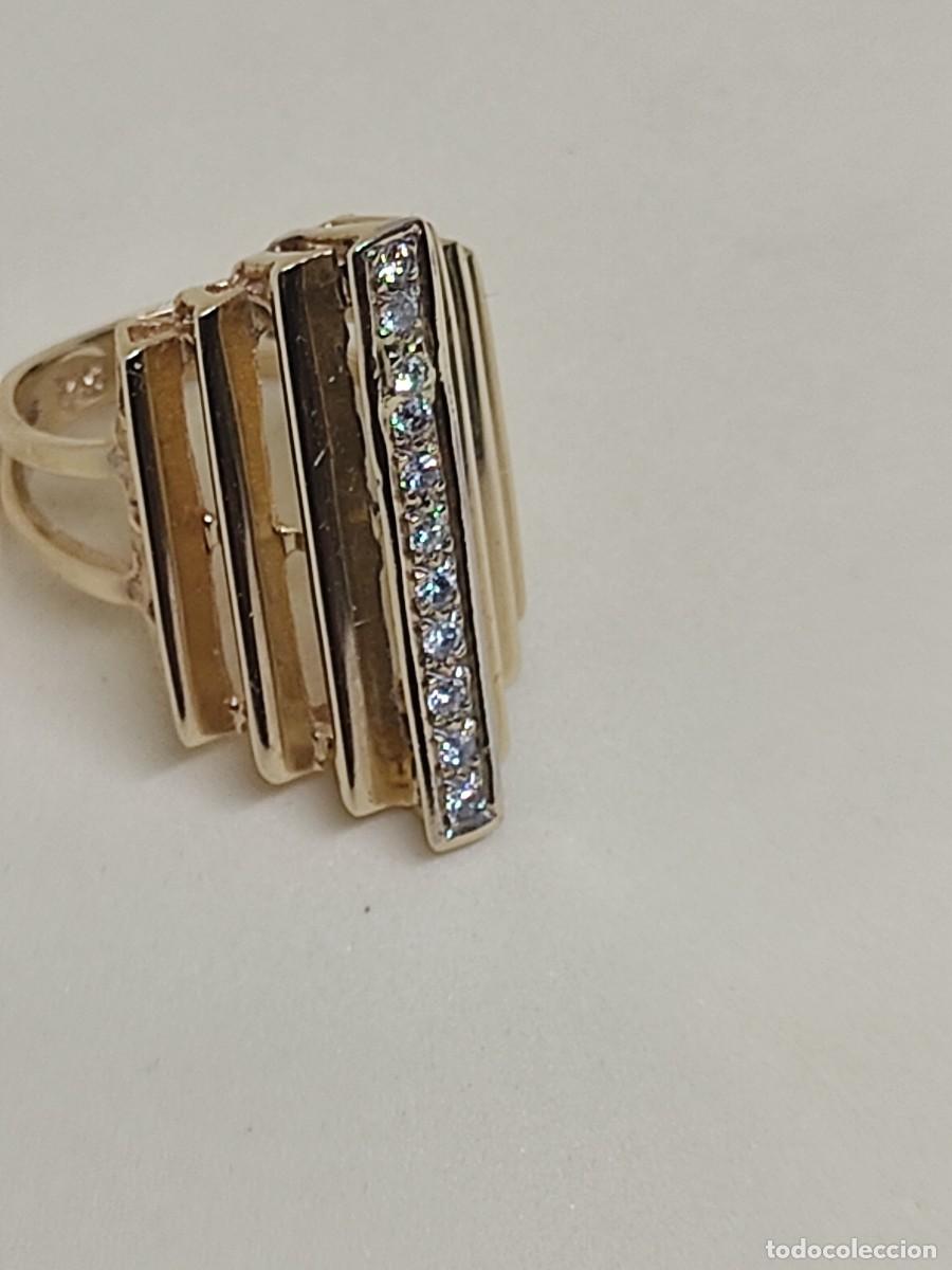 Joyeria: Gran sortija oro macizo y brillantes naturales - Foto 4