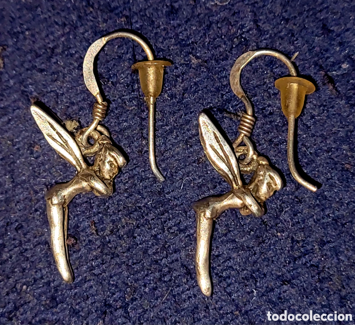 Schmuck: Bonito juego de pendientes Disney Campanilla Campanita Peter Pan plata 925