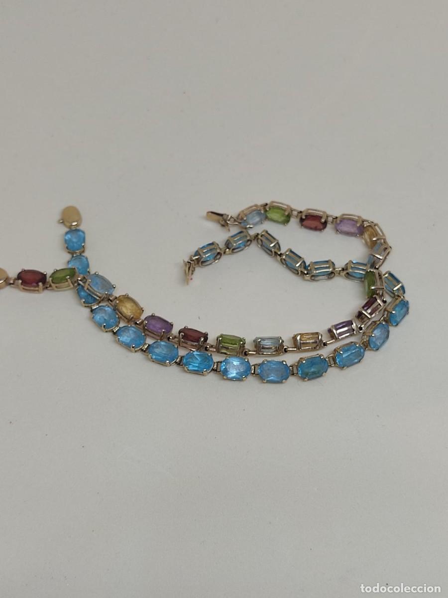 Joyeria: Pareja de pulseras oro macizo y piedras - Foto 1