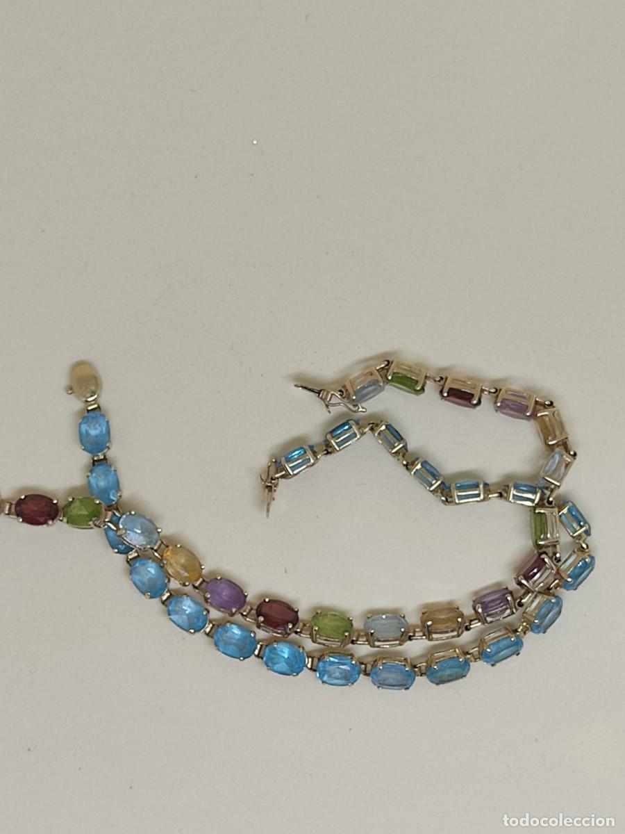 Joyeria: Pareja de pulseras oro macizo y piedras - Foto 2