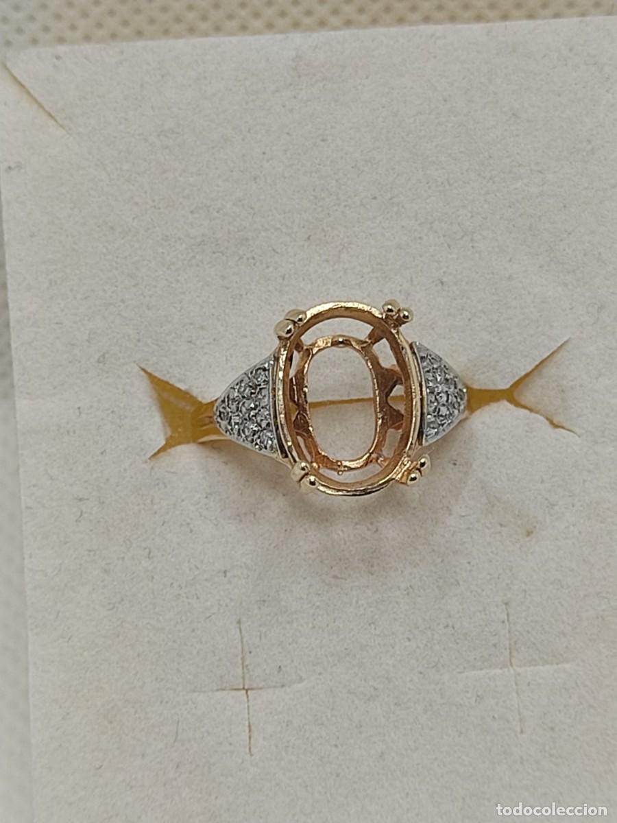 Joyeria: Bonita montura sortija oro con diamantes naturales