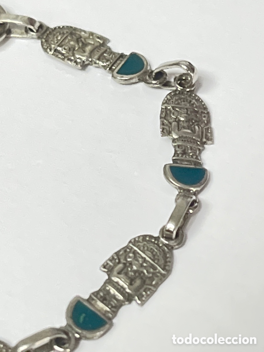 Joyeria: Pulsera estilo mexicano de plata /Pul398 - Foto 2