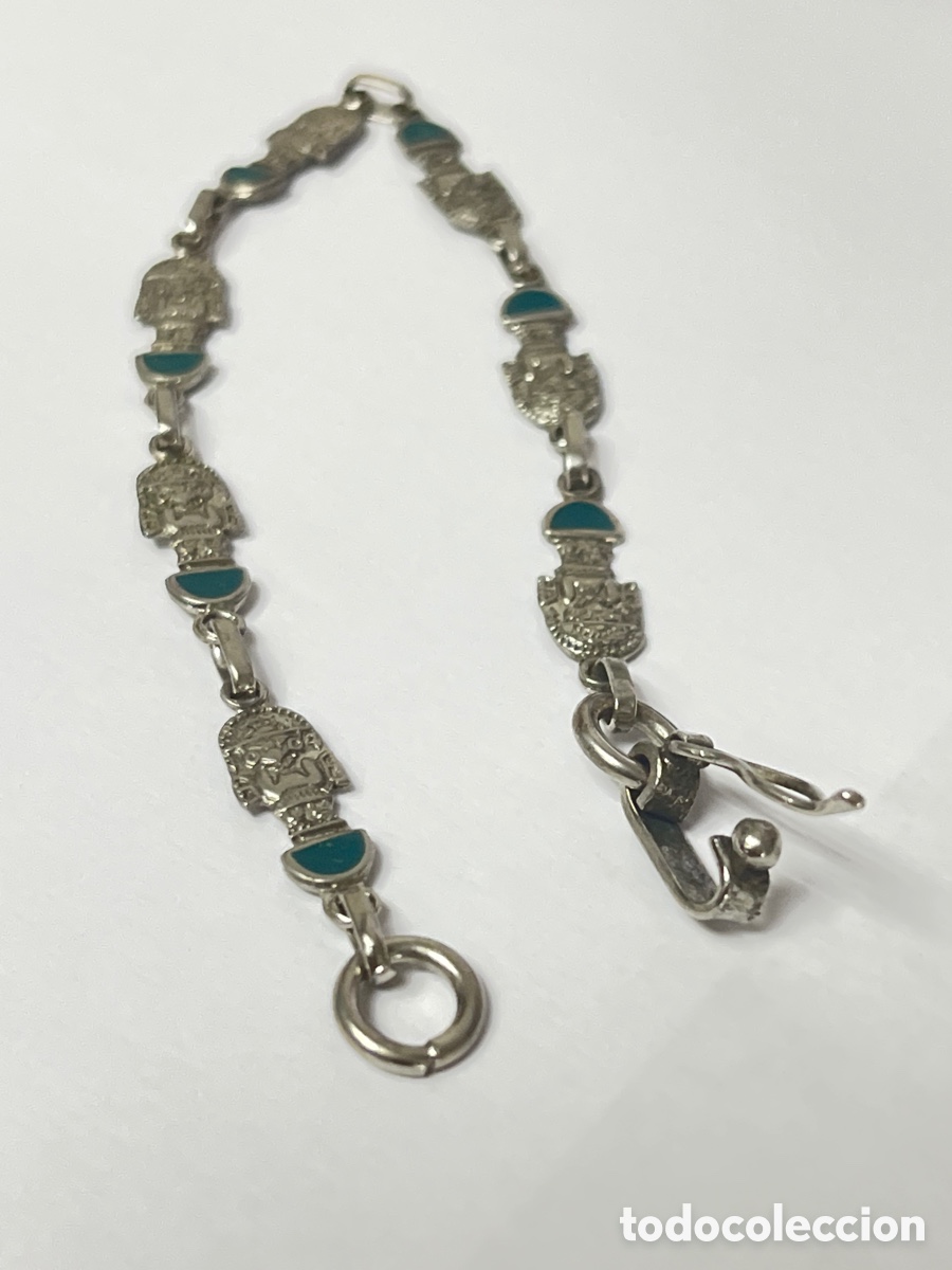 Joyeria: Pulsera estilo mexicano de plata /Pul398 - Foto 4