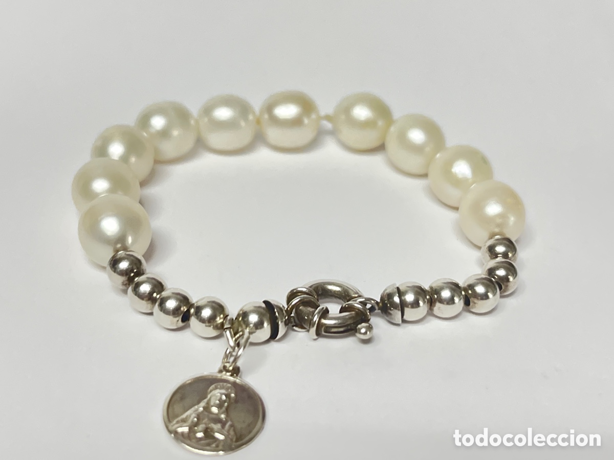Joyeria: Pulsera de plata y perlas /Pul396 - Foto 1