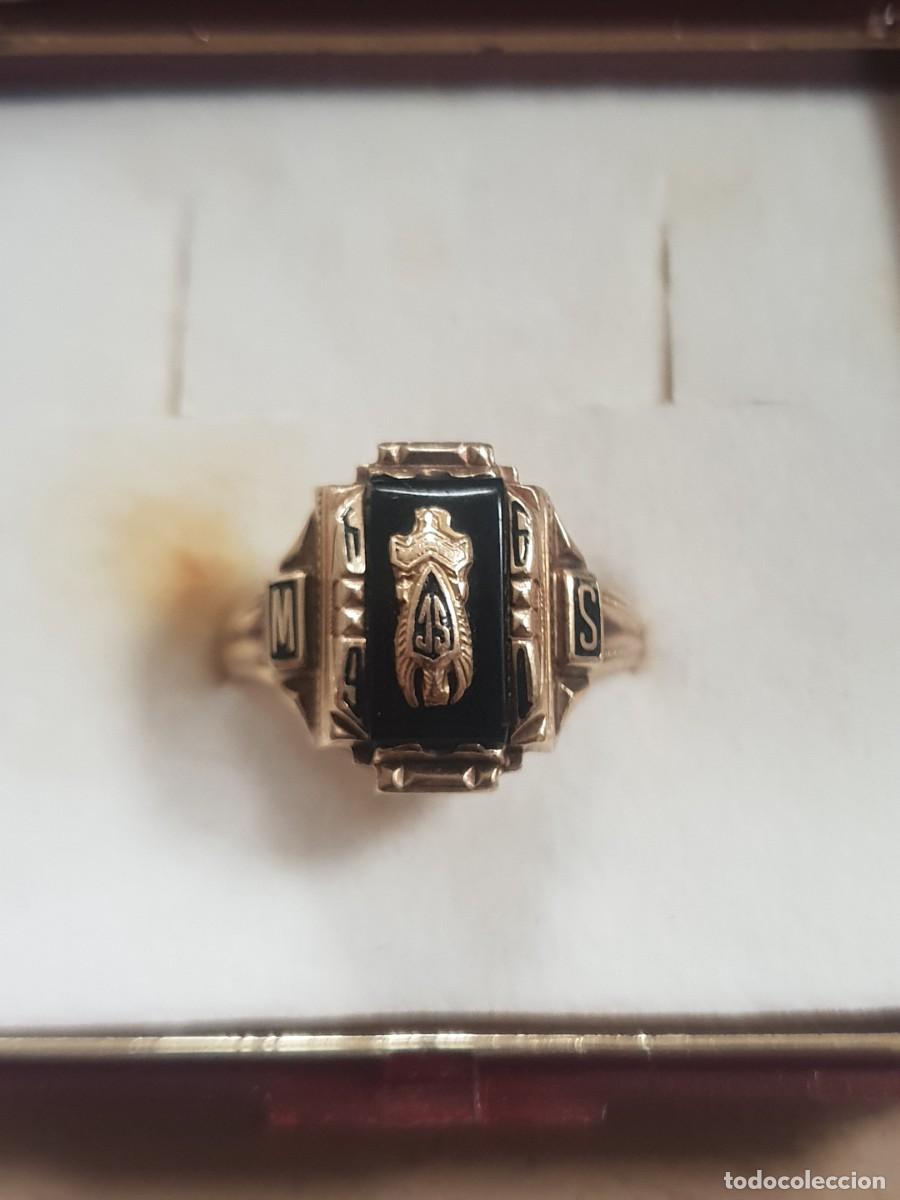 Joyeria: Anillo de graduacion 9 kts americano a&ntilde;os 50 60 ver descripci&oacute;n