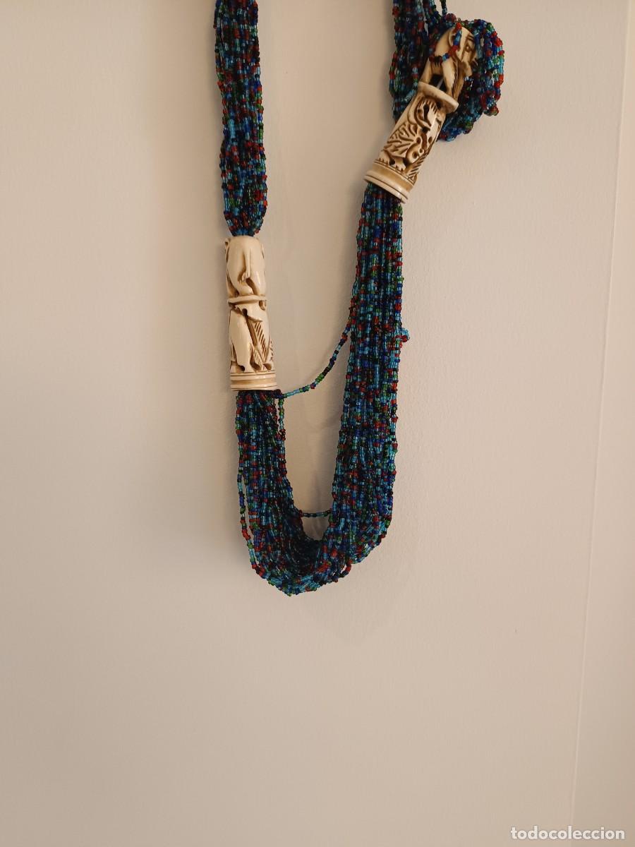 Joyeria: Collar de cuentas de m&uacute;ltiples hebras artesanal