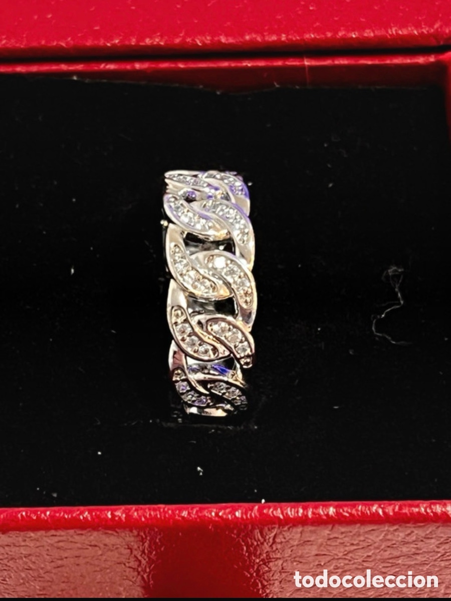 Joyeria: Anillo orla Gold Filled (ba&ntilde;o de oro) talla 17 con circonitas
