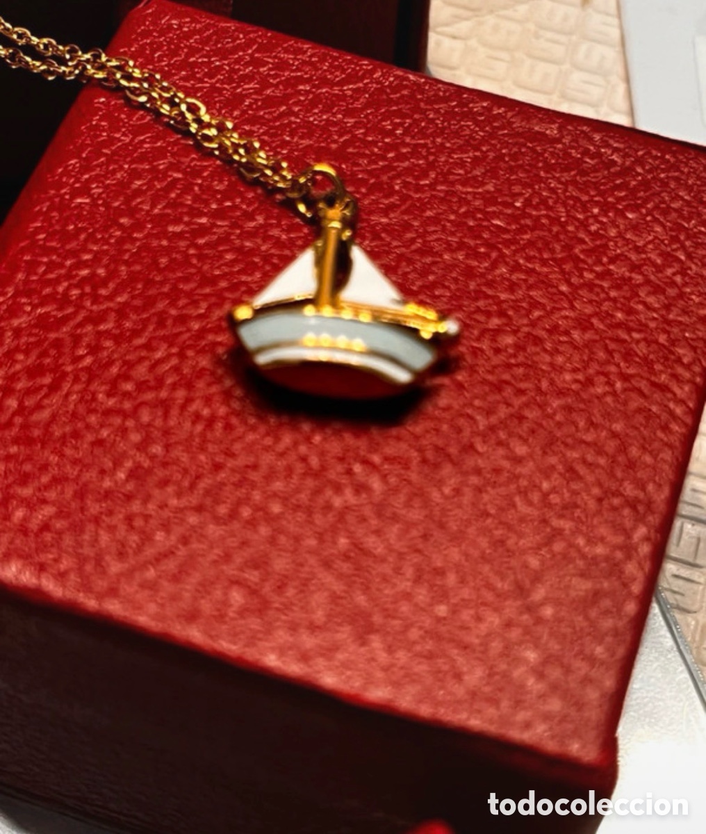 Joyeria: Colgante barquito de vela y cadena - Foto 3