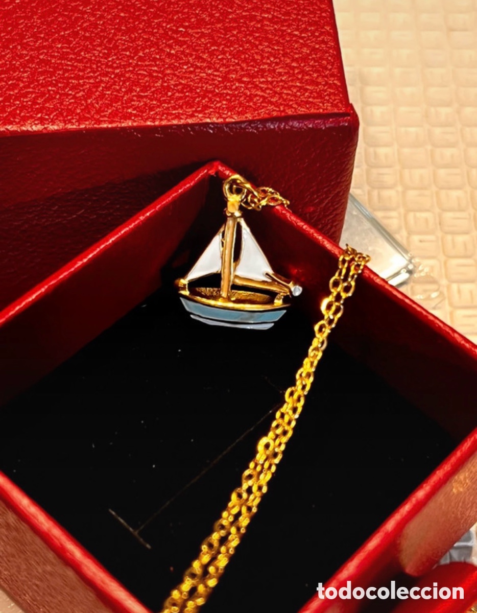 Joyeria: Colgante barquito de vela y cadena - Foto 1