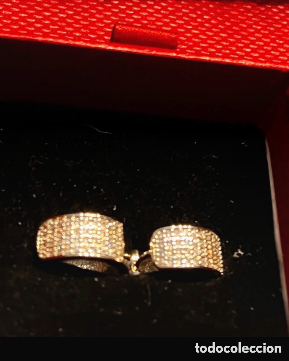 Schmuck: Pendientes Gold Filled (ba&ntilde;o oro) doble Faz