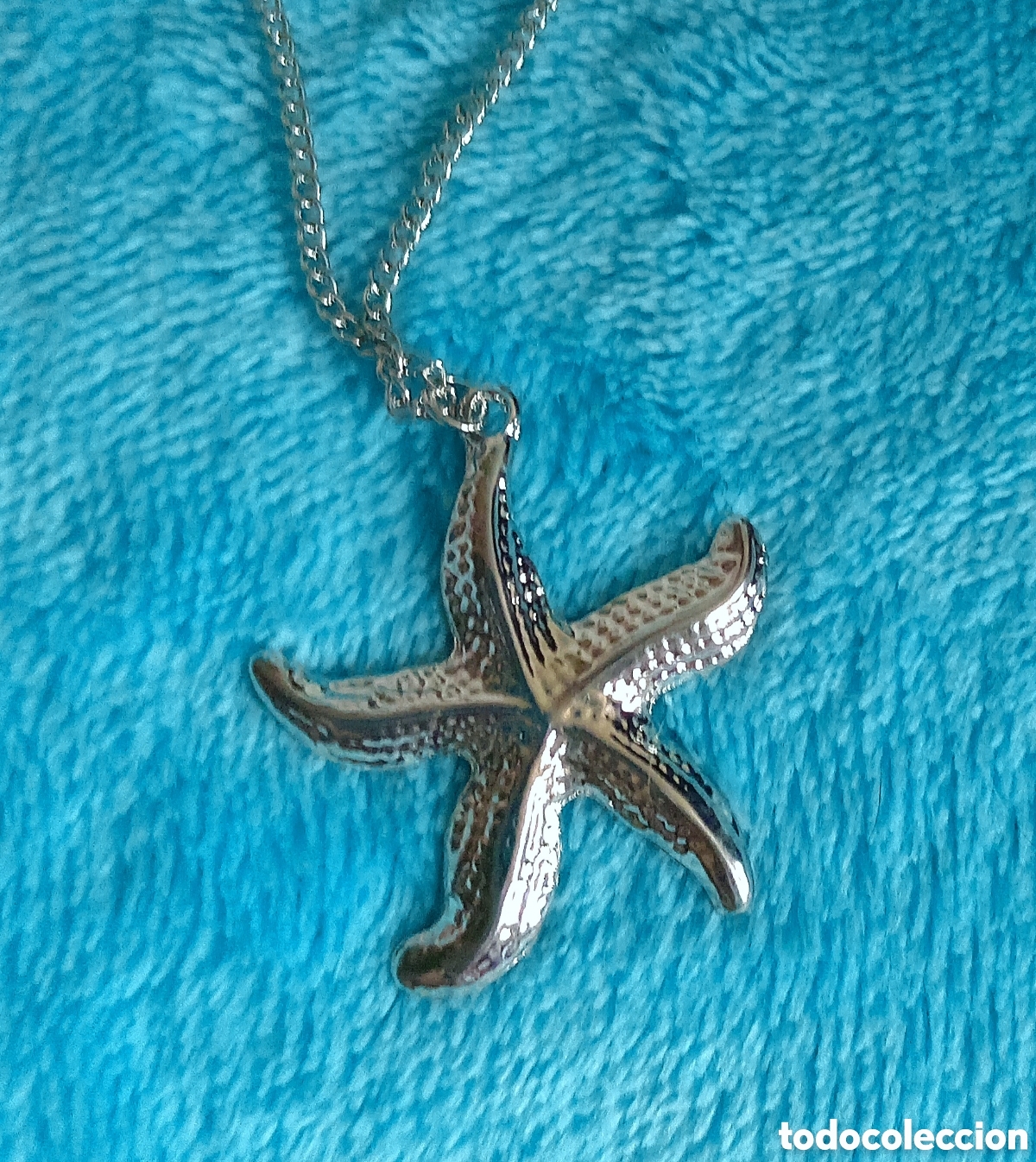 Joyeria: Original colgante+cadena plateado estrella de mar 2,2cm di&aacute;m. Muy bonito