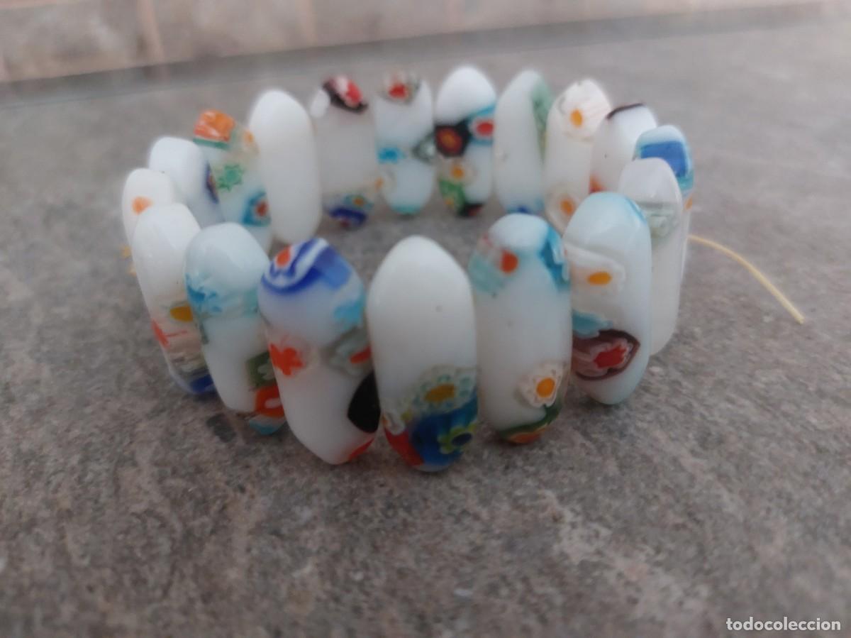 Joyeria: Pulsera de cristal de Murano con motivos primaverales