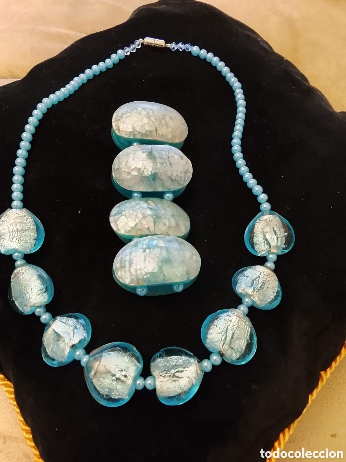 Joyeria: Juego de collar y pulsera de cristal .Ver fotos y leer descripci&oacute;n .