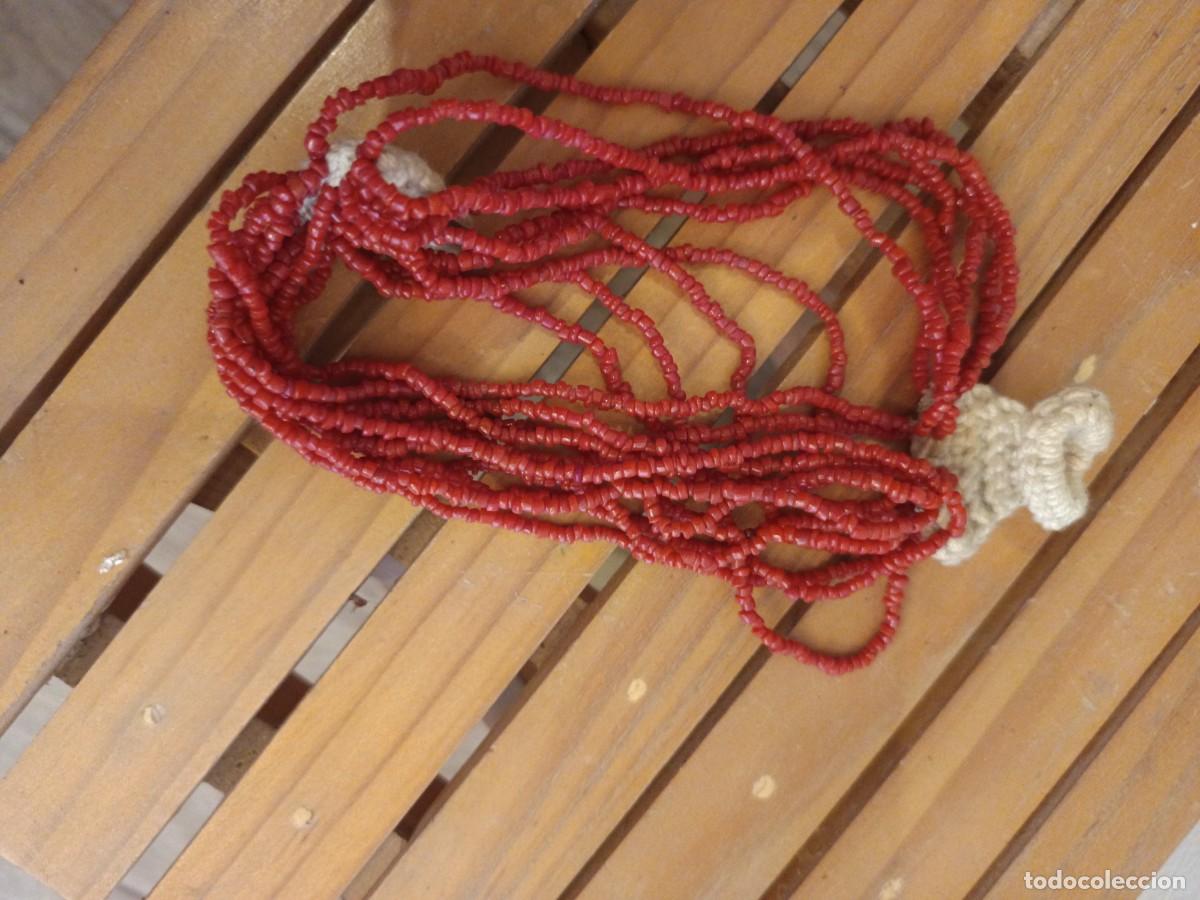 Joyeria: Collar multihilo de cuentas de cristal estilo coral rojo - Foto 1