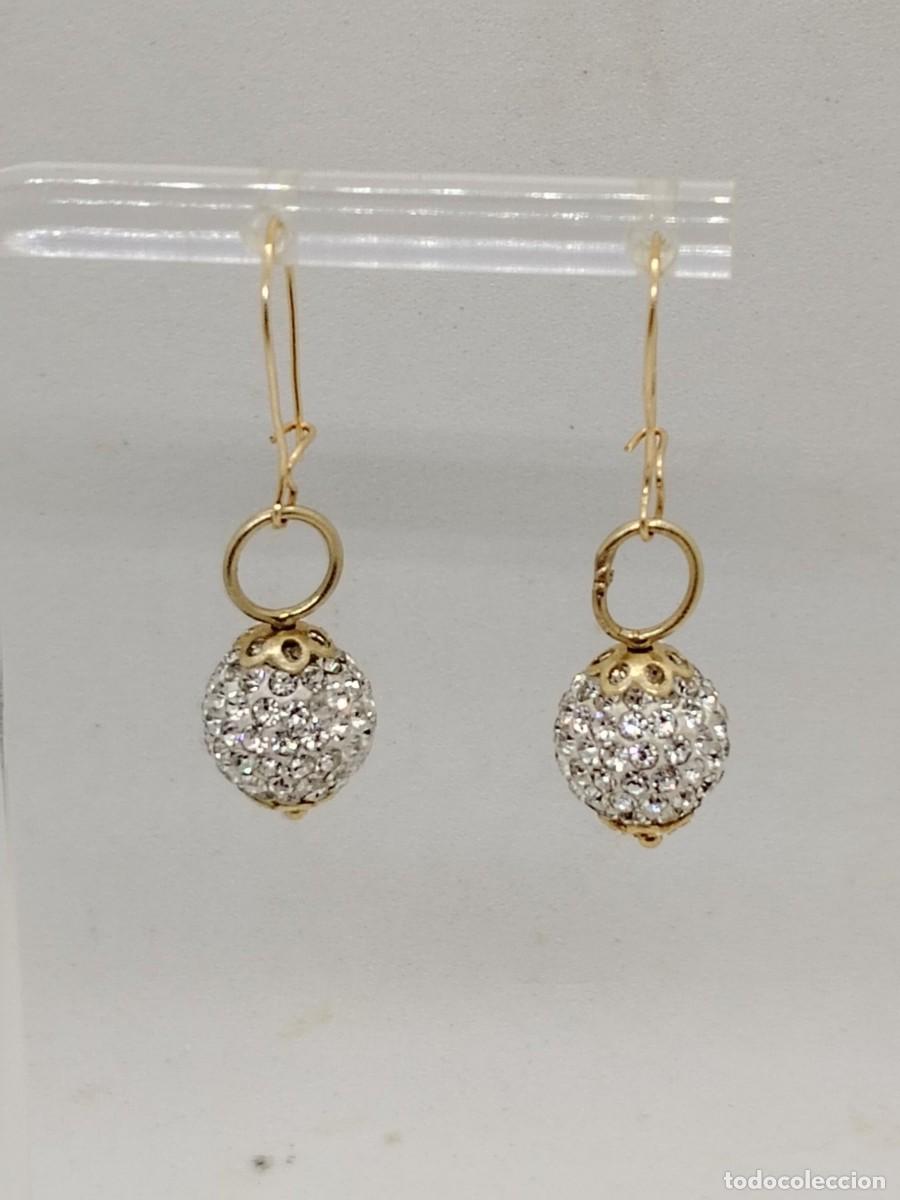Joyeria: pendientes oro solido bicolor y topacios - Foto 1