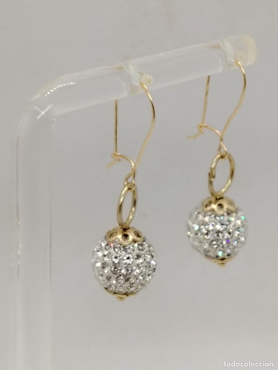 Joyeria: pendientes oro solido bicolor y topacios - Foto 2