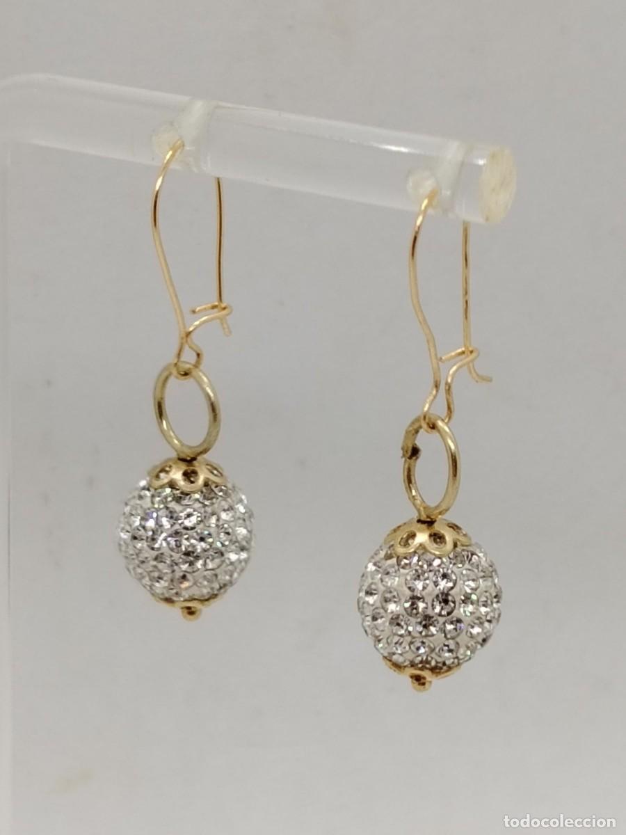 Joyeria: pendientes oro solido bicolor y topacios - Foto 4