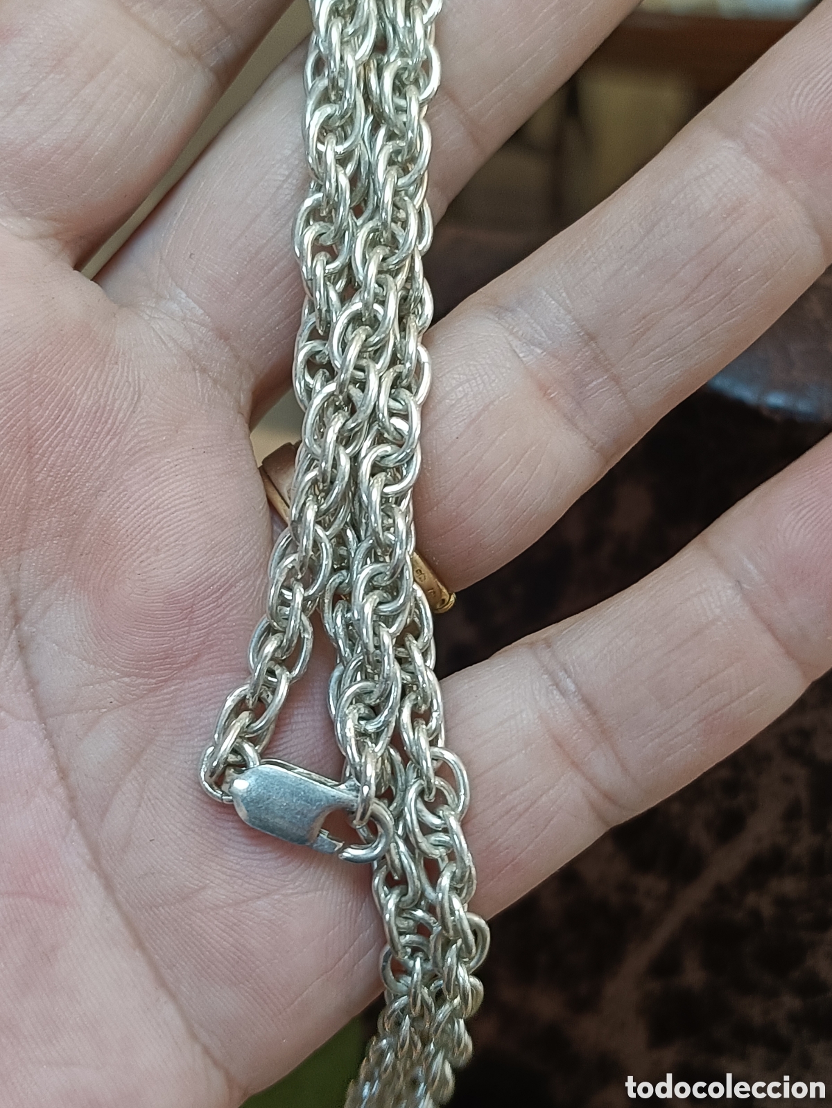 Joyeria: ELEGANTE CADENA, CORD&Oacute;N ELABORADO EN PLATA - Foto 4