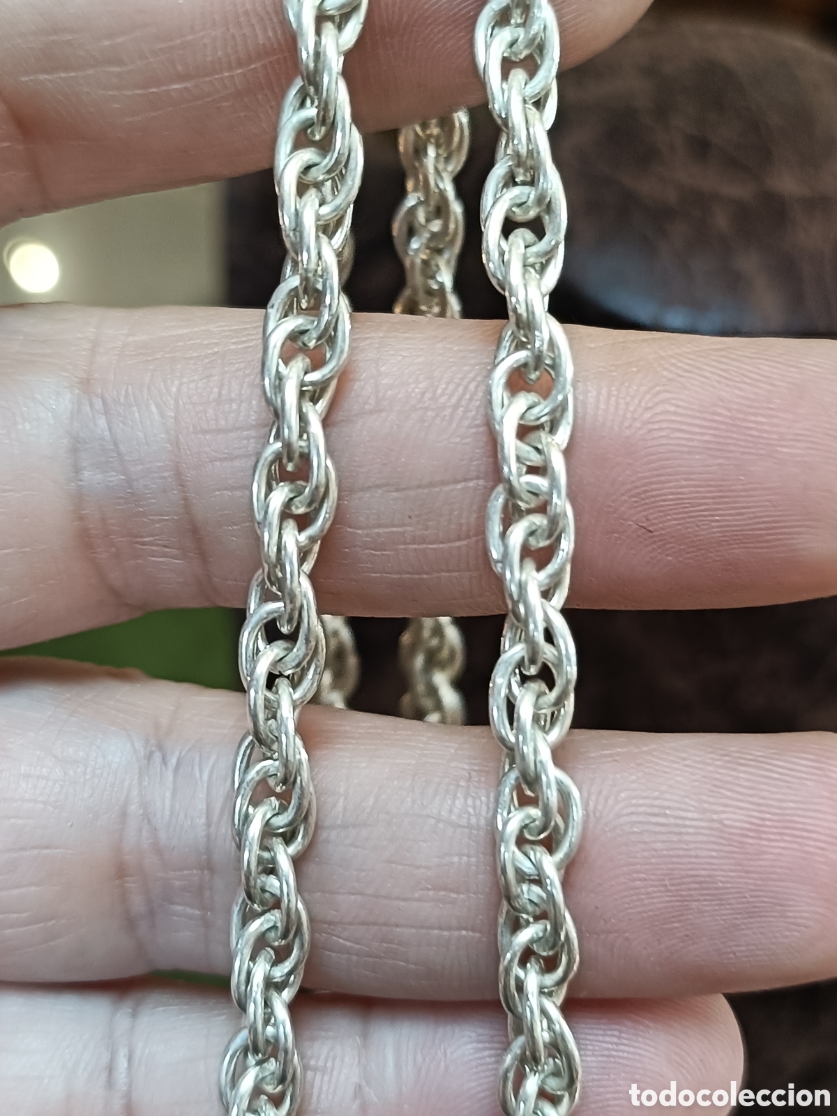 Joyeria: ELEGANTE CADENA, CORD&Oacute;N ELABORADO EN PLATA - Foto 5
