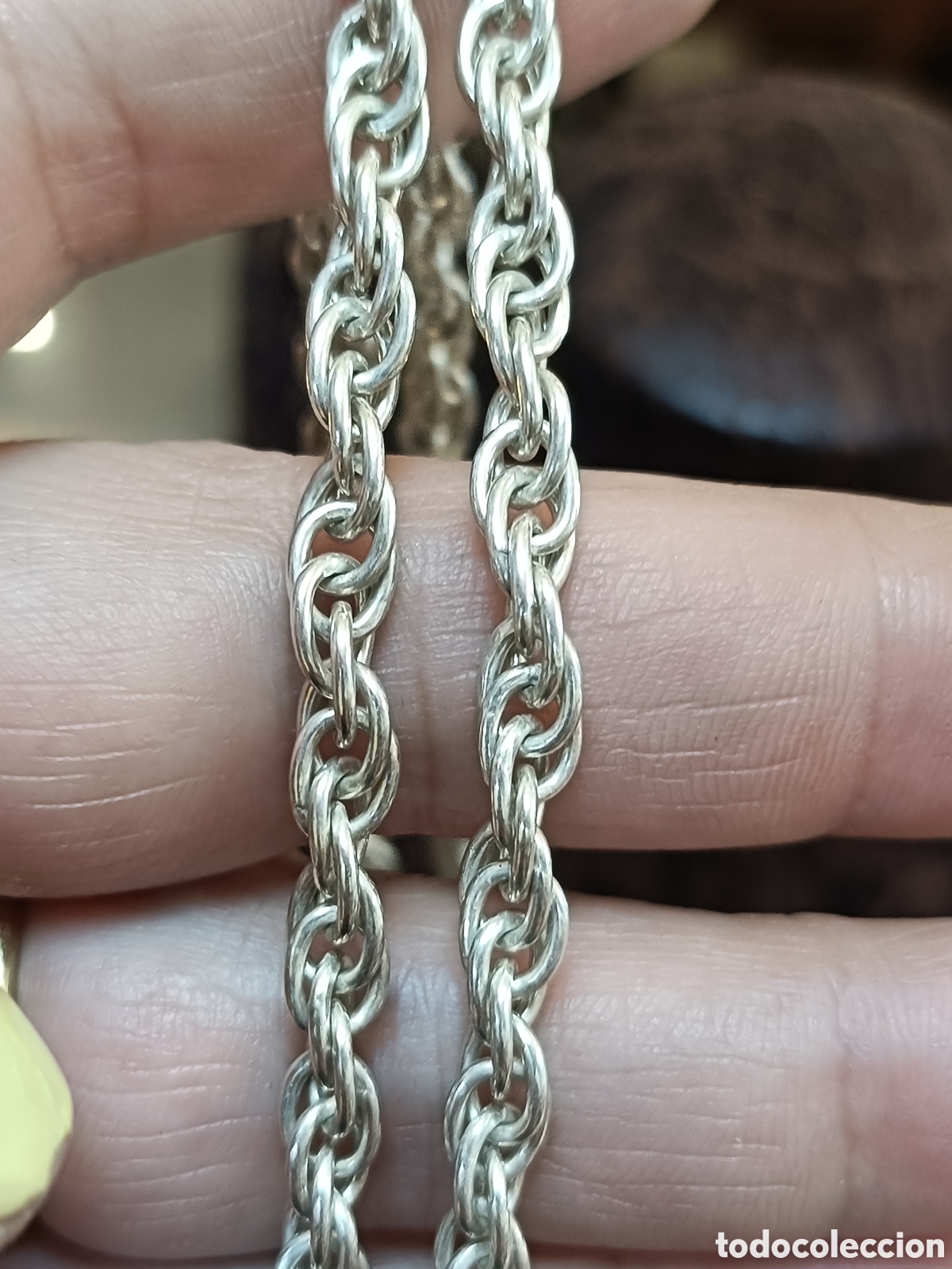 Joyeria: ELEGANTE CADENA, CORD&Oacute;N ELABORADO EN PLATA - Foto 6