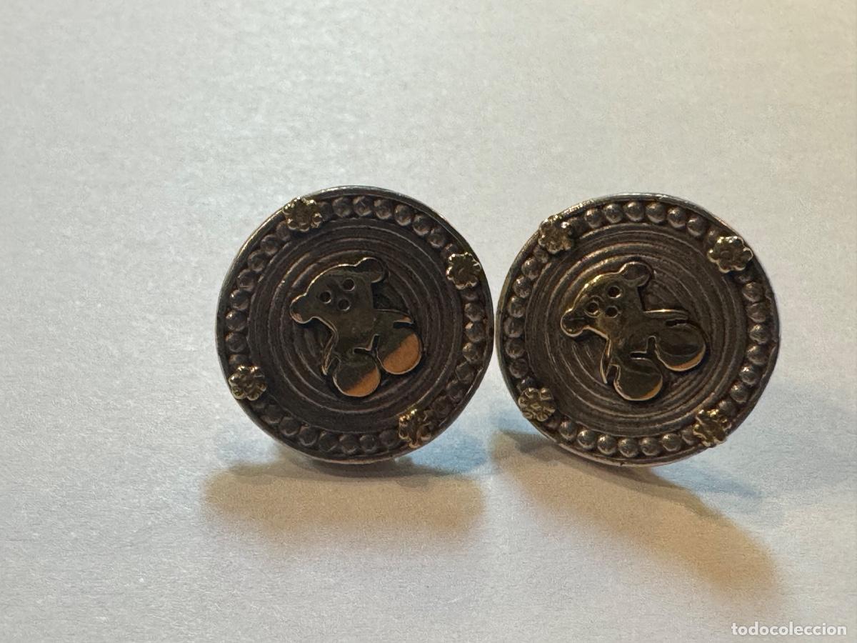 Joyeria: PENDIENTES DE TOUS EN PLATA Y ORO 18 K -ORIGINALES (G)