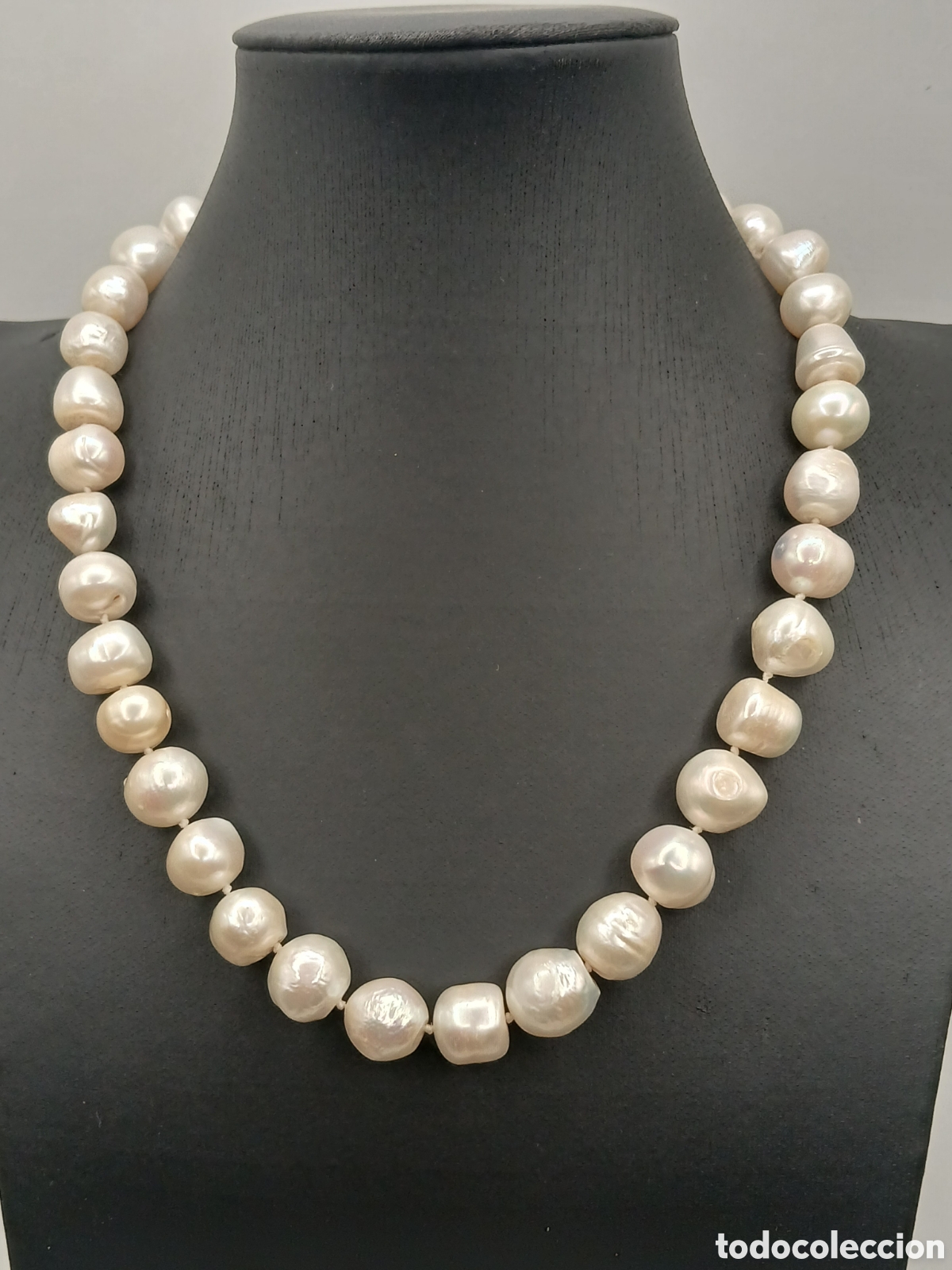 Joyeria: Collar perlas australianas gran tama&ntilde;o. Cierre metal plateado