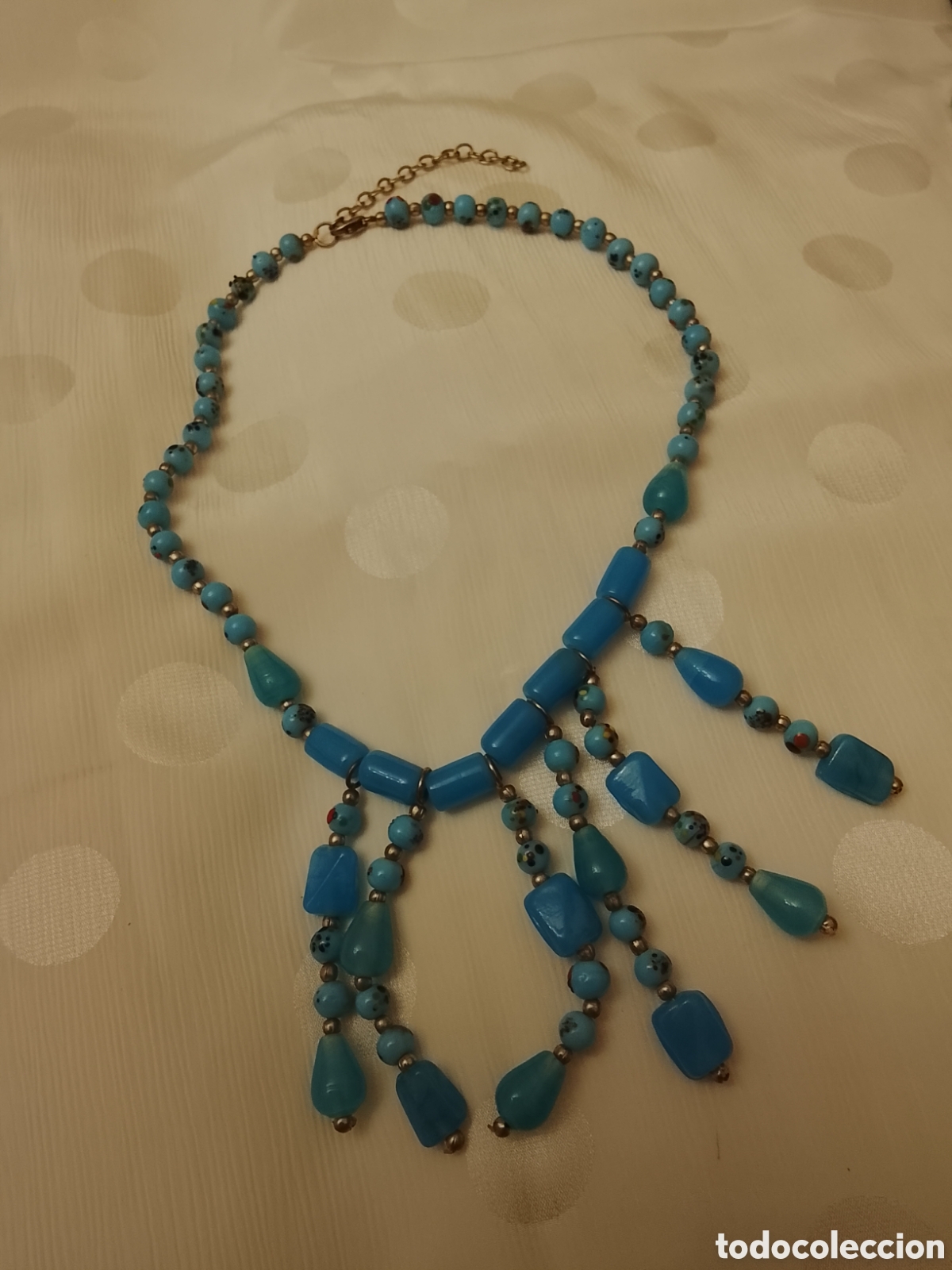 Joyeria: Antiguo collar de cristal de murano decorado .Ver fotos y leer descripci&oacute;n .