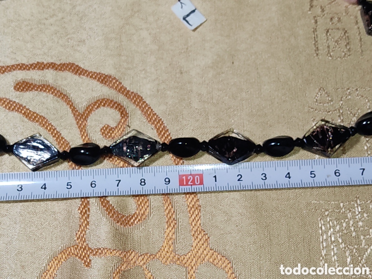 Joyeria: Collar de cristal de Murano.Vintage.&rdquo;L&rdquo; - Foto 3