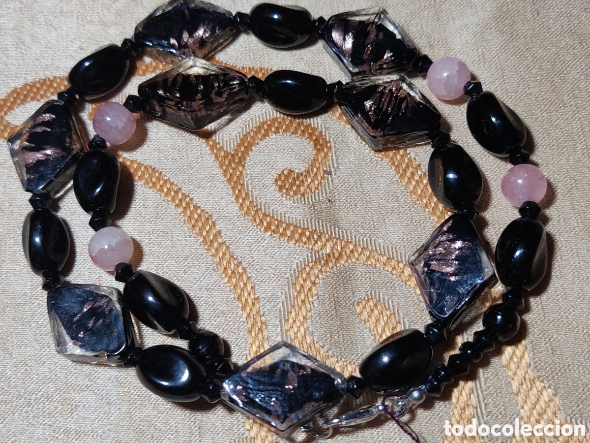 Joyeria: Collar de cristal de Murano.Vintage.&rdquo;L&rdquo; - Foto 8