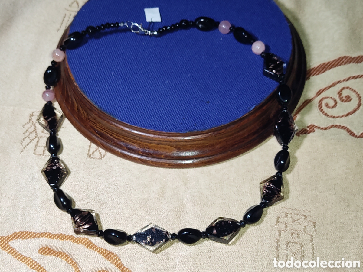 Joyeria: Collar de cristal de Murano.Vintage.&rdquo;L&rdquo; - Foto 9