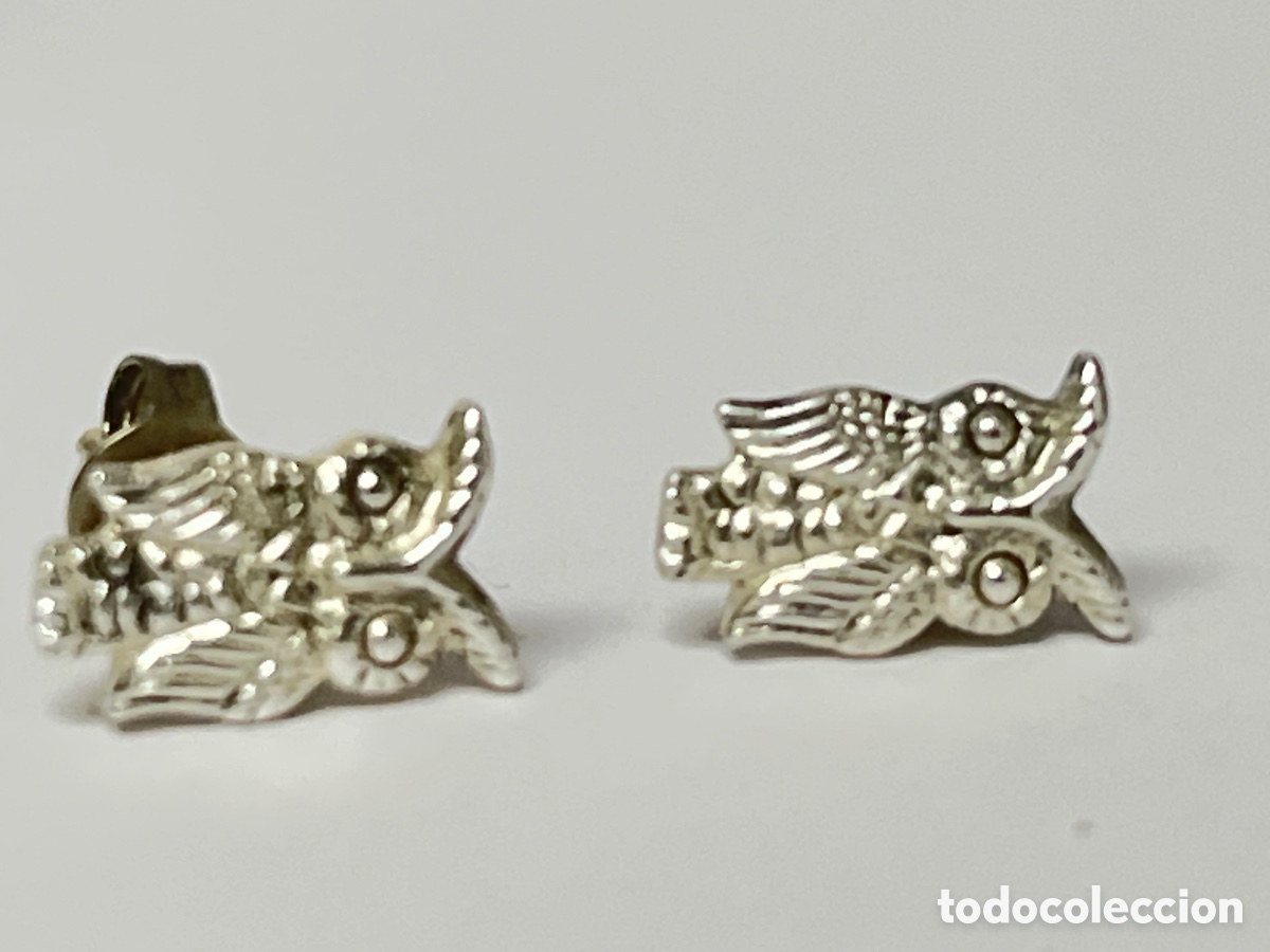 Joyeria: Pendientes de b&uacute;ho en plata /P496 - Foto 1