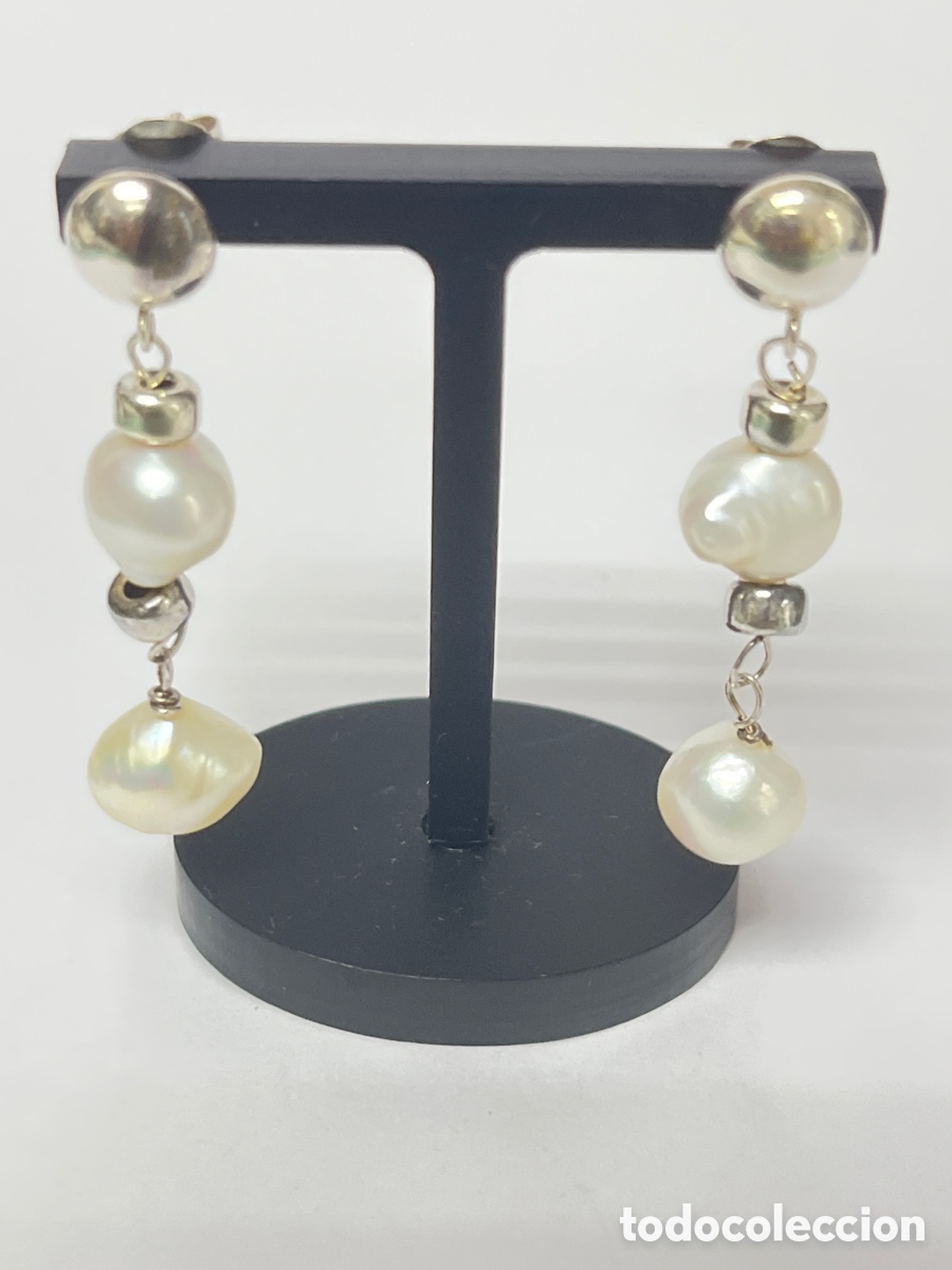 Joyeria: Pendientes de plata y perlas P496 - Foto 2