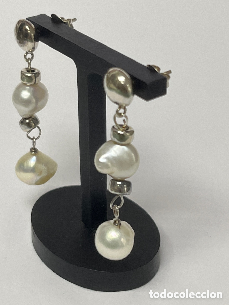 Joyeria: Pendientes de plata y perlas P496 - Foto 3