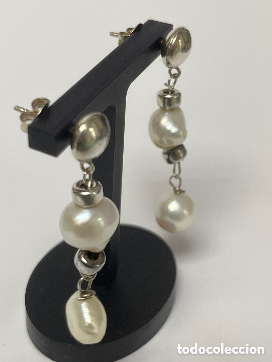 Joyeria: Pendientes de plata y perlas P496 - Foto 4