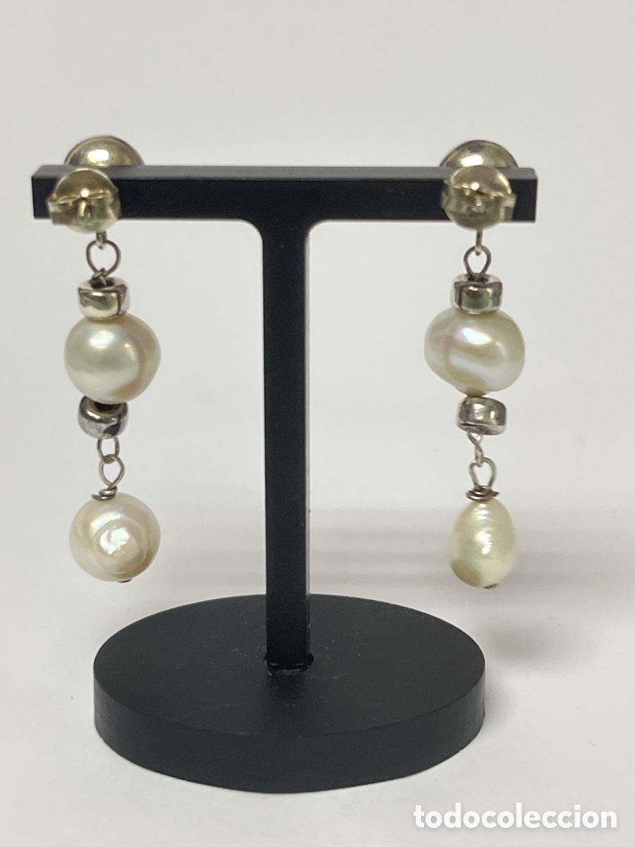 Joyeria: Pendientes de plata y perlas P496 - Foto 5