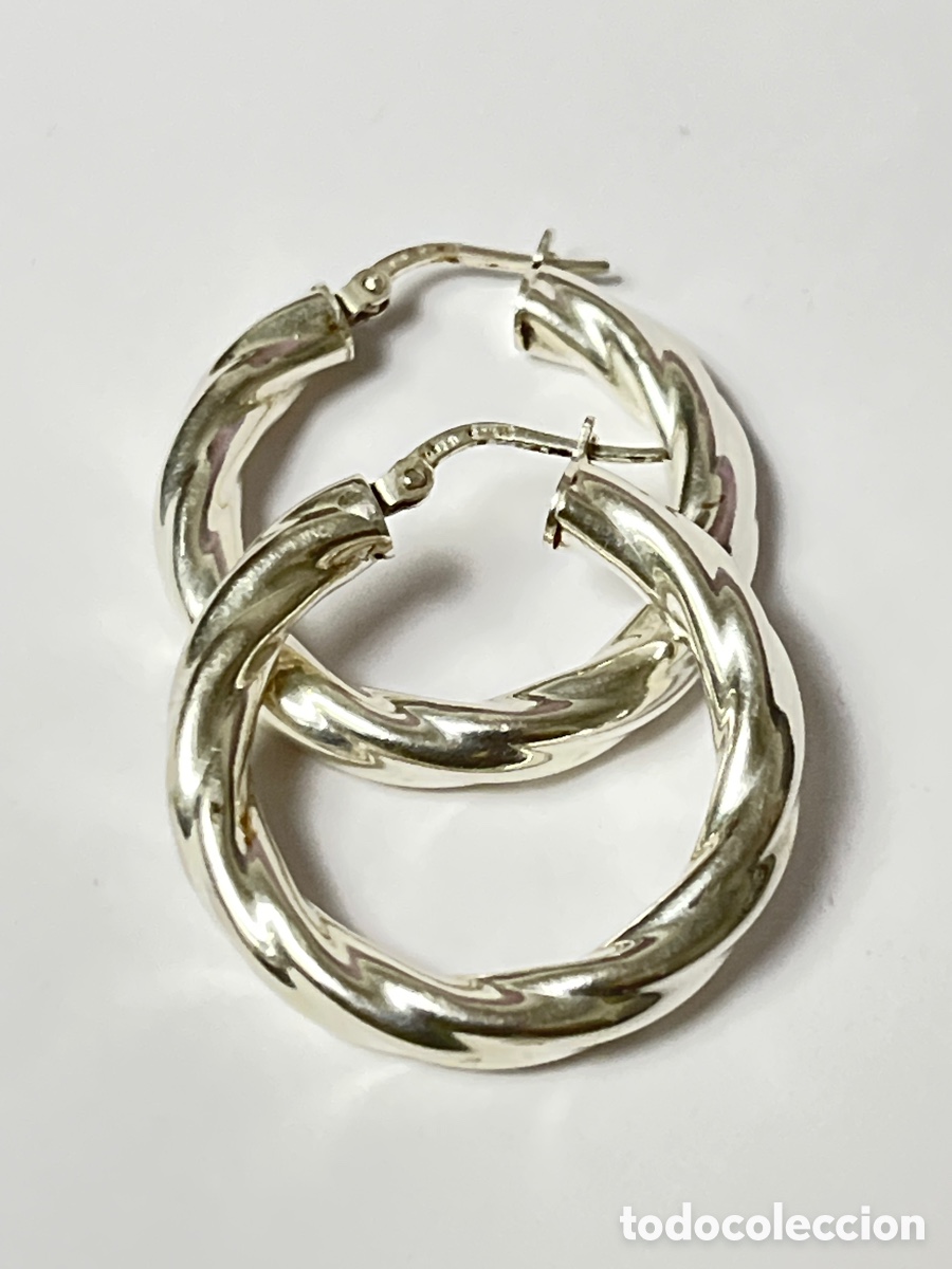 Joyeria: Pendientes - criollas de plata /P496 - Foto 6
