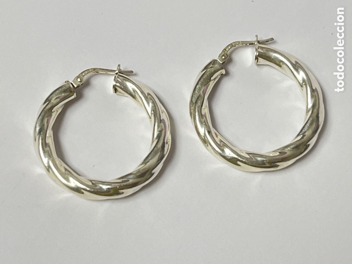 Joyeria: Pendientes - criollas de plata /P496 - Foto 5