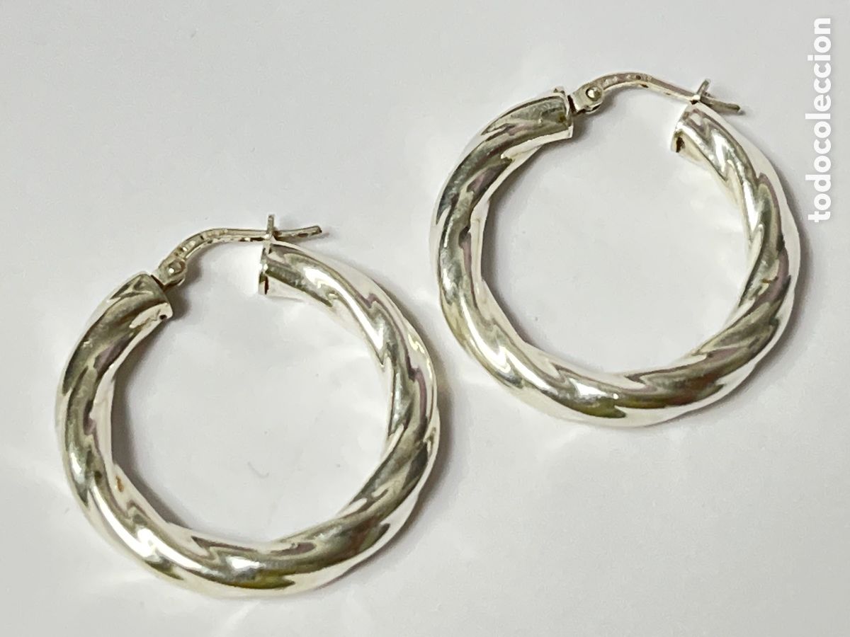 Joyeria: Pendientes - criollas de plata /P496 - Foto 7