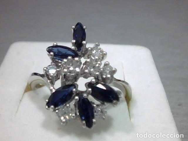 Joyeria: anillo en oro con diamantes y zafiros - Foto 1