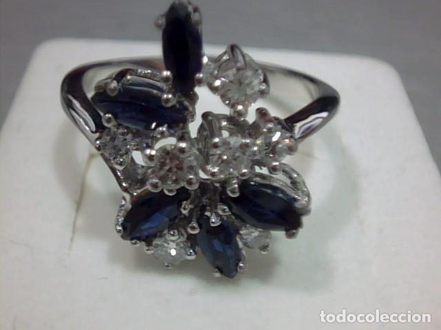 Joyeria: anillo en oro con diamantes y zafiros - Foto 3