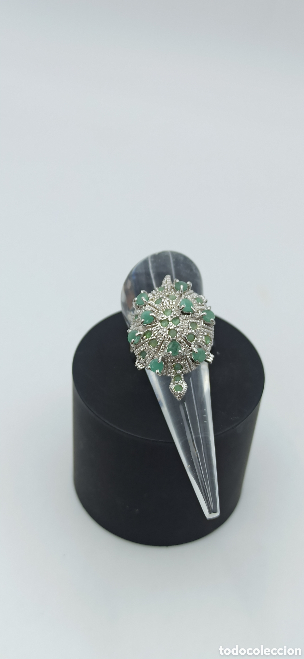 Joyeria: Anillo Tortuga Plata con Esmeraldas - Foto 2
