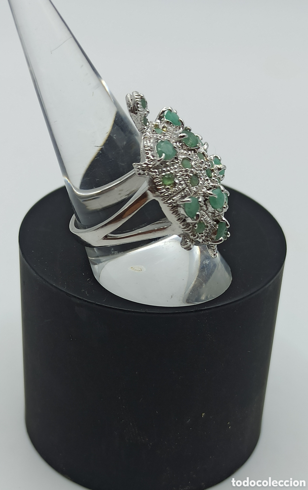 Joyeria: Anillo Tortuga Plata con Esmeraldas - Foto 3