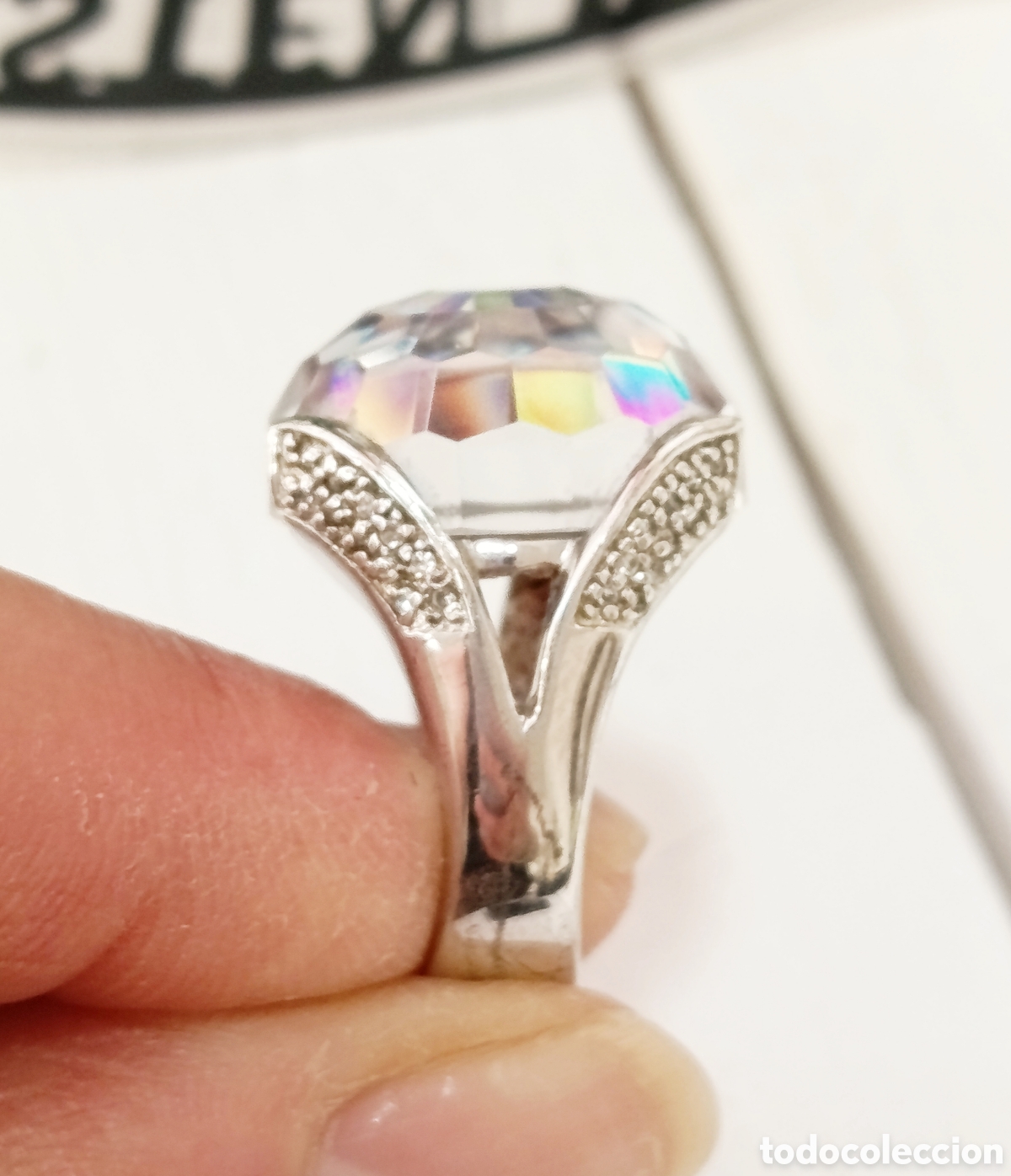 Joyeria: Anillo de plata de 1ra ley 925, talla 18, 24.8 gr, a&ntilde;o 2000