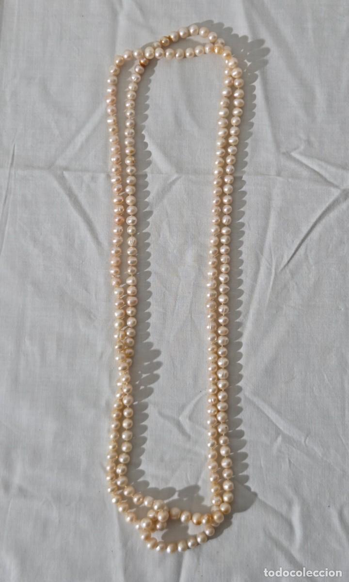 Joyeria: Collar largo de perlas rosadas de agua dulce - Foto 1