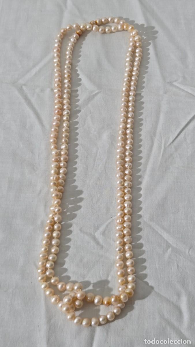 Joyeria: Collar largo de perlas rosadas de agua dulce - Foto 2